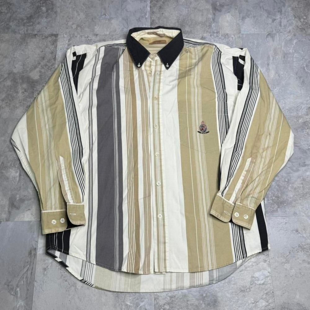 Vintage guess stripped buttonup